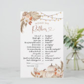 Boho Rustic Pumpkin Fall in der Liebe würde sie eh (Stehend Vorderseite)