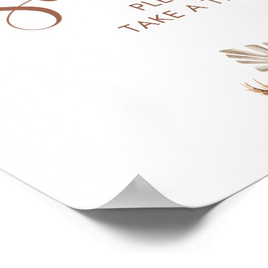 Boho Rustic Pumpkin Fall in Liebe Babies sind süß Poster (Ecke)