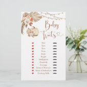 Boho Rustic Pumpkin Fall in Liebe Baby Tracks Spie (Stehend Vorderseite)