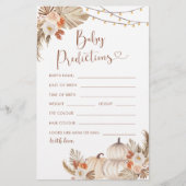 Boho Rustic Pumpkin Fall in Liebe Baby Vorhersagen (Vorderseite)