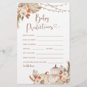 Boho Rustic Pumpkin Fall in Liebe Baby Vorhersagen