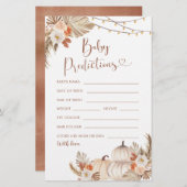 Boho Rustic Pumpkin Fall in Liebe Baby Vorhersagen (Vorne/Hinten)