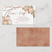 Boho Rustic Pumpkin Fall in Liebe Diaper Raffle Begleitkarte (Vorne/Hinten)