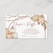 Boho Rustic Pumpkin Fall in Liebe Diaper Raffle Begleitkarte (Vorderseite)