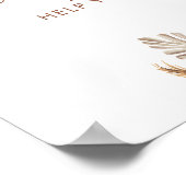 Boho Rustic Pumpkin Fall in Liebe Drinks Zeichen Poster (Ecke)