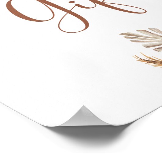 Boho Rustic Pumpkin Fall in Liebe Karten & Geschen Poster (Ecke)