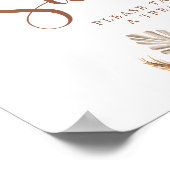 Boho Rustic Pumpkin Fall in Liebe Liebe ist süß Poster (Ecke)