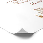 Boho Rustic Pumpkin Fall in Liebe Mimosa Bar Poster (Ecke)