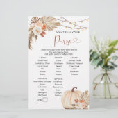 Boho Rustic Pumpkin Fall in Liebe Purgame (Stehend Vorderseite)