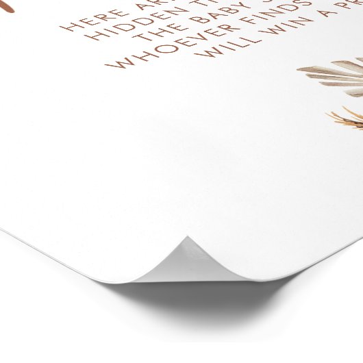 Boho Rustic Pumpkin Fall in Liebe Schnuller Jagd Poster (Ecke)