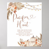Boho Rustic Pumpkin Fall in Liebe Schnuller Jagd Poster (Vorne)