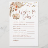 Boho Rustic Pumpkin Fall in Liebe Wünsche für Baby (Vorderseite)