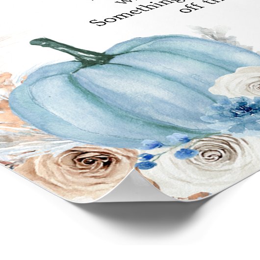 Boho Rustic Pumpkin Fall Late Night Diaper Poster (Ecke)