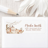 Boho Rustic Pumpkin Fall Liebe-Adressetikett (Insitu)