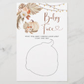 Boho Rustic Pumpkin Fall Liebe Baby Face Card (Vorderseite)