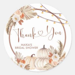 Boho Rustic Pumpkin Fall Liebe Danke Sticker