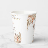 Boho Rustic Pumpkin Fall Liebe Paper Cup Pappbecher (Links)