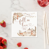 Boho Rustic Pumpkin Fall Liebe Paper Napkin Serviette (Beispiel)
