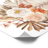 Boho Rustic Pumpkin Fall Liebe Willkommenszeichen Poster (Ecke)