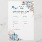 Boho Rustic Pumpkin Fall wie alt die Eltern (Vorderseite)