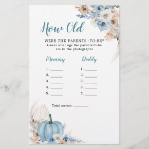 Boho Rustic Pumpkin Fall wie alt die Eltern