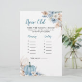 Boho Rustic Pumpkin Fall wie alt die Eltern (Stehend Vorderseite)