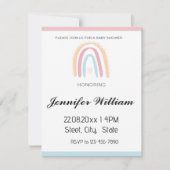 Boho Rustic Rainbow Gender Neutral Baby Shower Einladung (Vorderseite)