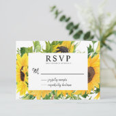 Boho Rustic Sonnenblume Summer Bouquet UAWG RSVP Karte (Stehend Vorderseite)