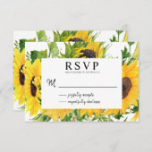 Boho Rustic Sonnenblume Summer Bouquet UAWG RSVP Karte (Vorne/Hinten)