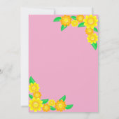 Boho Rustic Sunflower Summer Floral Brautparty Einladung (Rückseite)