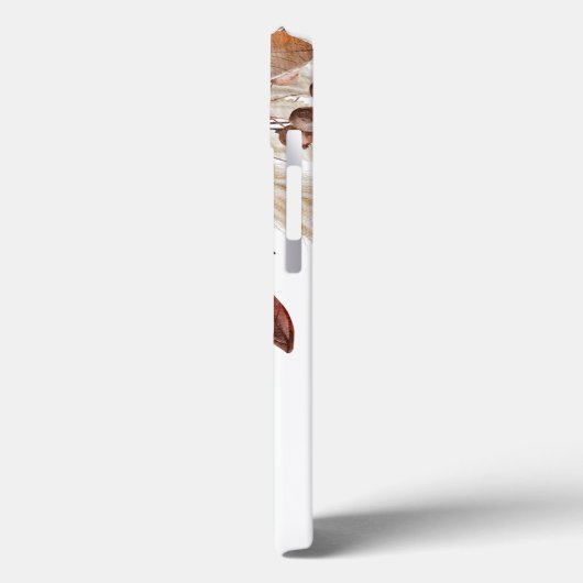 Boho Rustic Terracotta Florals Monogram Initial Case-Mate iPhone Hülle (Rückseite / Links)