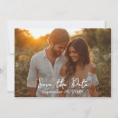 Boho Rustic Terracotta Minimalistische Hochzeit Save The Date (Vorderseite)