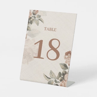 Boho Rustic Terrakotta Florale Hochzeit | Sockelschild