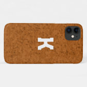 Boho Rustic Textured Wood braun personalisiert Case-Mate iPhone Hülle (Rückseite (Horizontal))
