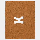 Boho Rustic Textured Wood braun personalisiert Fleecedecke (Vorderseite)