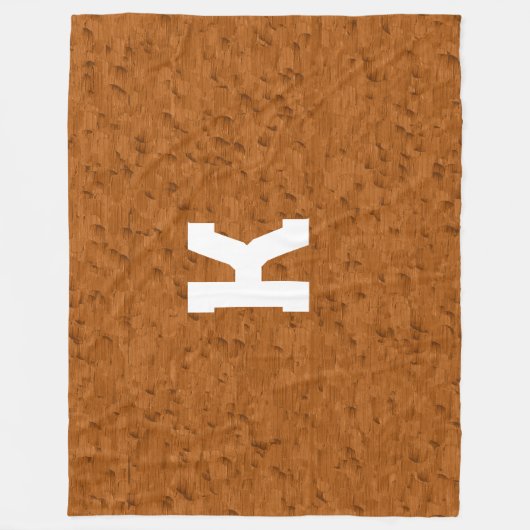 Boho Rustic Textured Wood braun personalisiert Fleecedecke (Vorderseite)