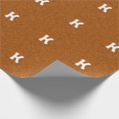 Boho Rustic Textured Wood braun personalisiert Geschenkpapier (Ecke)