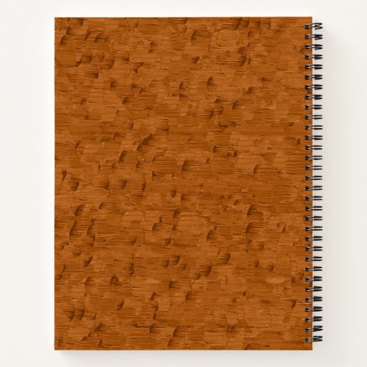 Boho Rustic Textured Wood braun personalisiert Notizblock (Rückseite)