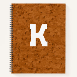 Boho Rustic Textured Wood braun personalisiert Notizblock