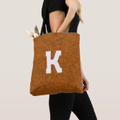 Boho Rustic Textured Wood braun personalisiert Tasche (Von Nahem)