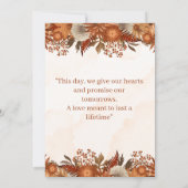 Boho Rustic Theme wedding Invitation Einladung (Rückseite)