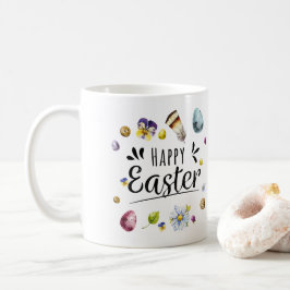 Boho Rustic Watercolor Farbenfrohe Ostern Kaffeetasse
