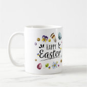 Boho Rustic Watercolor Farbenfrohe Ostern Kaffeetasse (Links)
