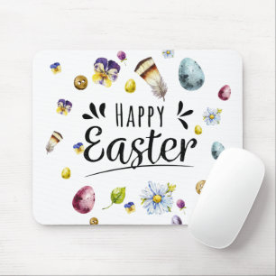 Boho Rustic Watercolor Farbenfrohe Ostern Mousepad