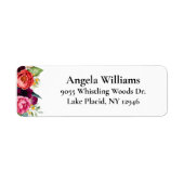 Boho Rustic Watercolor Rücksendeadresse (Vorne)