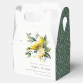 Boho Rustic Watercolor Yellow Lemon Garden Wedding Geschenkschachtel (Geöffnet)