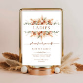 Boho Rustic Wedding Ladys Badezimmer Basket Poster