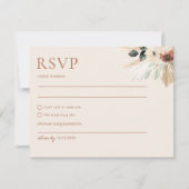 Boho Rustic Wedding RSVP Card Postcard Umschließun (Vorderseite)