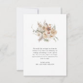 Boho Rustic Wedding Vielen Dank Dankeskarte (Rückseite)