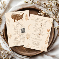 Boho Rustic Western Cowboy Wedding Info Graphic